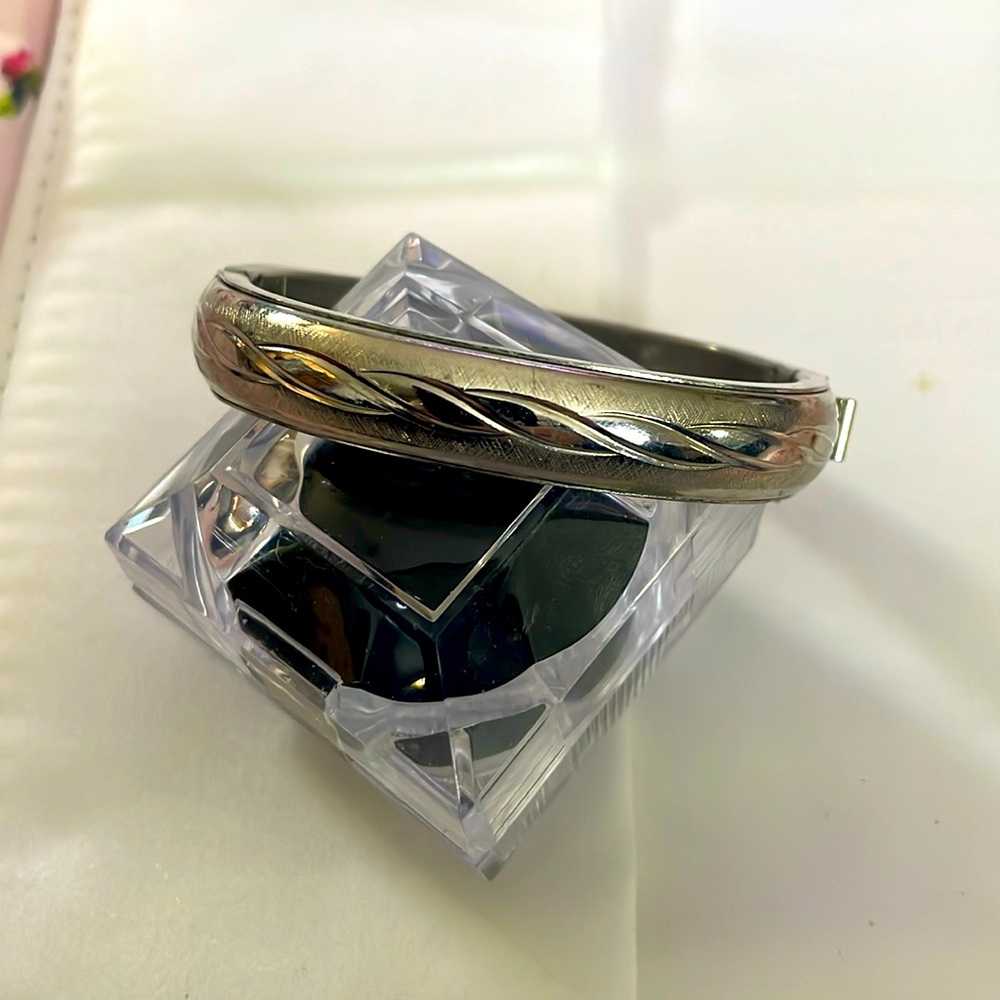 Vintage Silver Engraved Cuff
